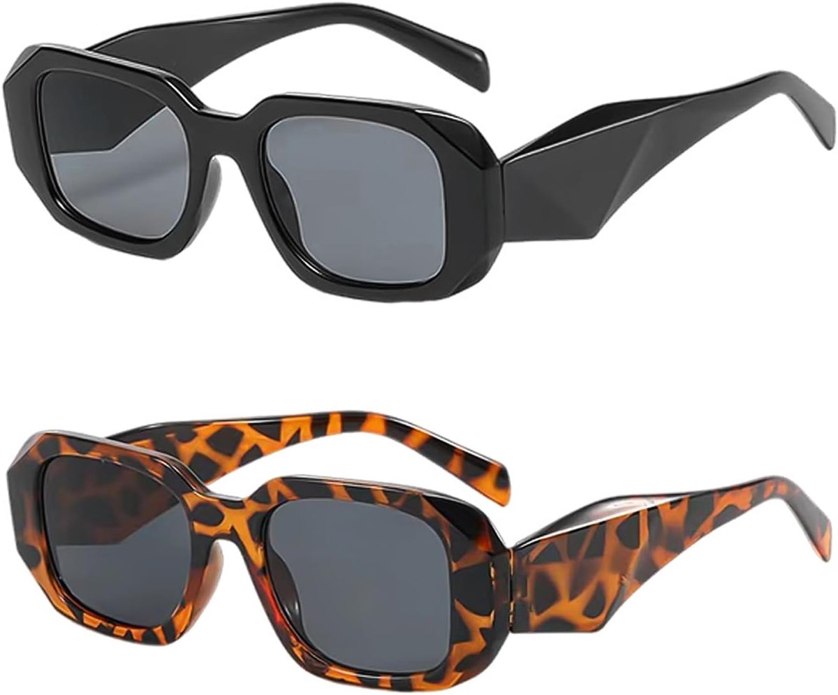 Zonnebrillen, Modieuze Vierkante Zonnebrillen, Gepersonaliseerde Trendy Accessoires, Y2K -Stijl Bril.