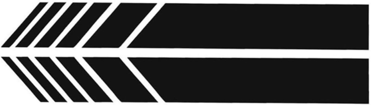 2 Paar | Auto Sticker Vinyl Decals Sportieve Racing Decoratie Reflecterende Strip voor Auto Zijspiegel, Busje, SUV, Motorfiets | 20 * 2cm