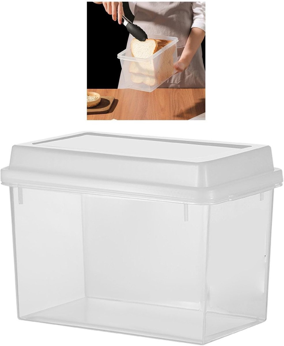 Plastic Brooddoos met Deksel voor Keukenkoelkast 3.4L