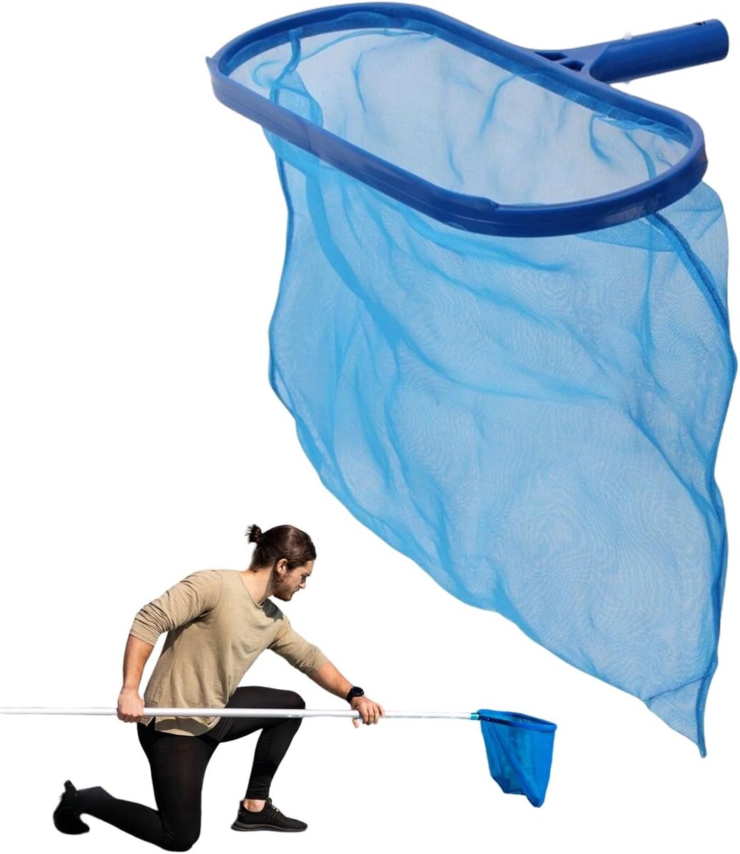 Schepnet voor zwembad, bladschepnet, schoon net voor zwembad, schepnet voor zwembad, schepnet voor het reinigen van het zwembad, zwembadskimmer Rake Net, voor reiniging