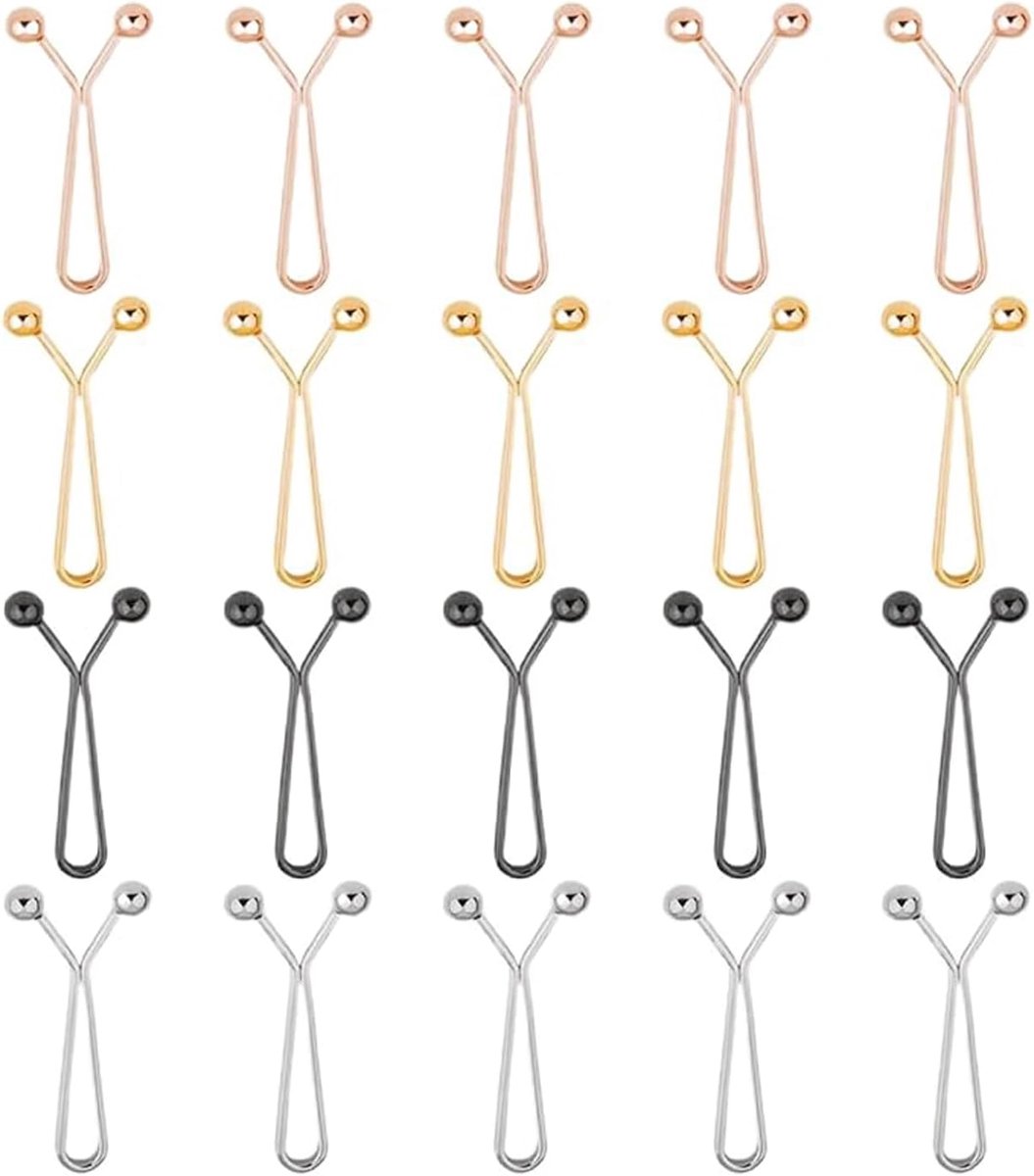 20 stuks broeksklemmen, broekband strakker maken, broektaillespanner, taille straightener clip, geen naaien, jean knoopnaalden, knopen, verstelbare taillepinnen, jurken, rokken, broekverkleinen