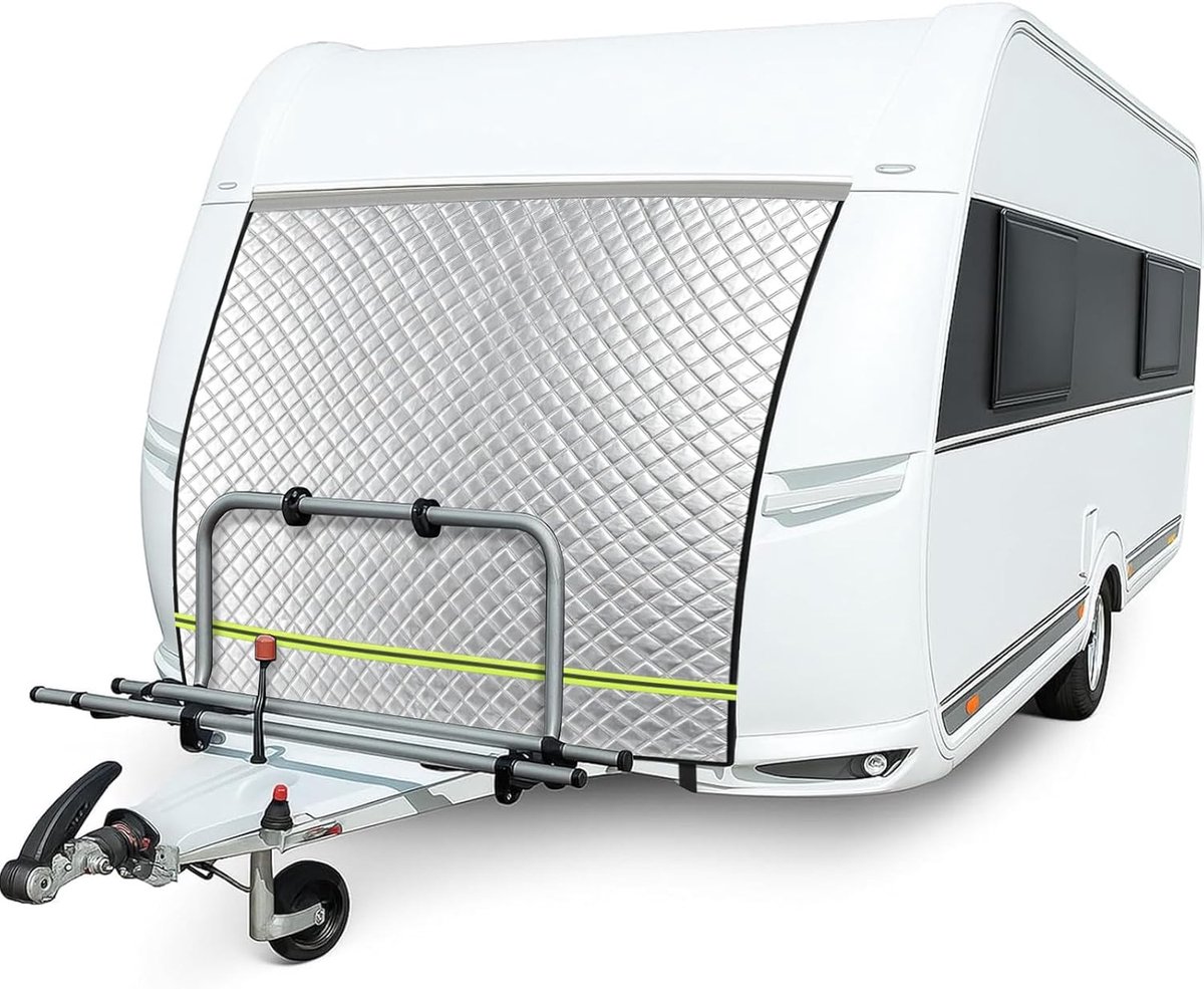 Mat bumperbescherming voor caravans 165x160cm met bies, zilver