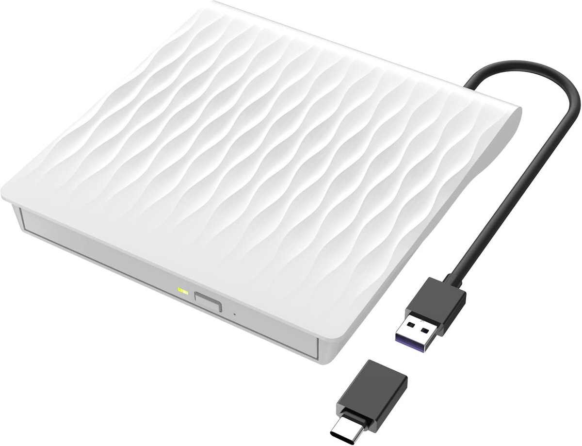 DVD-drive USB 3.0 & Type-C, 2025 upgrade CD-DVD-braander +/-RW, professionele externe CD-drive voor laptop, desktop, MacBook