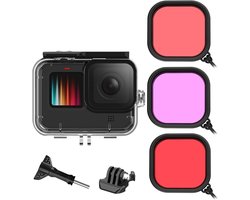 Hoes voor Go Pro Hero 13/ Hero12 Black Hero11 Hero10 Black Hero9 Camera, 196FT/60M Beschermende Duikbehuizing Case Compatibel met Go Pro Hero Camera, Gopro Accessoires
