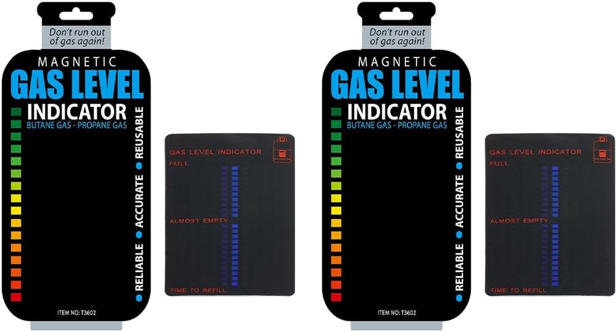 2 stuks praktische propaan butaangas LPG brandstof-gastank vulstandindicator, magnetische manometer, fles grill aansluitingen en slangen