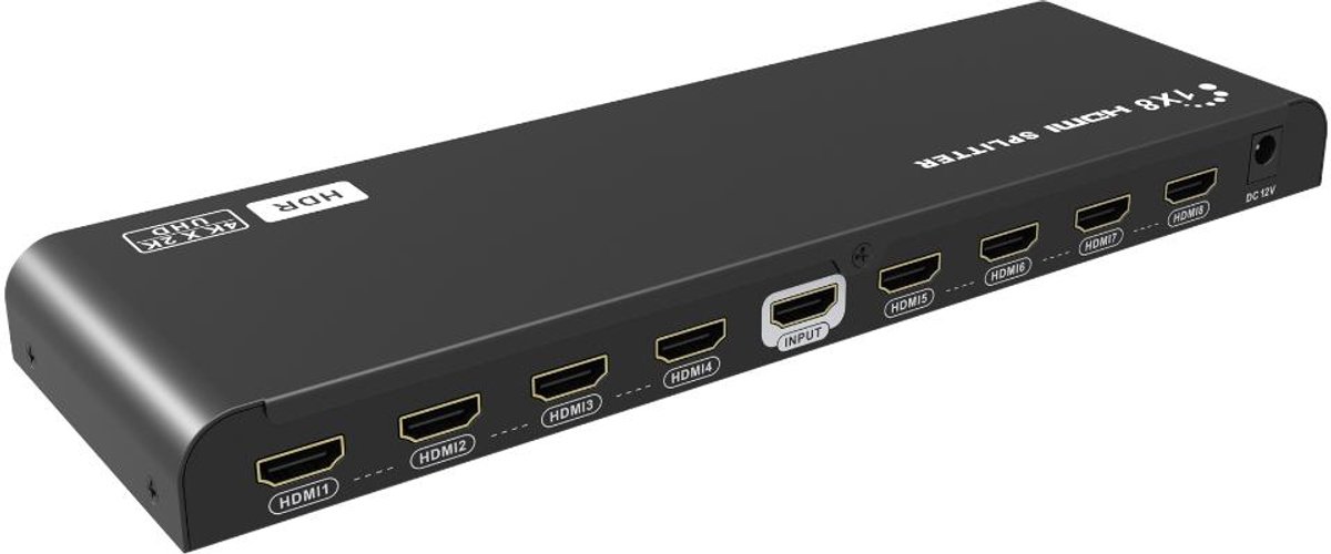 HDMI splitter - HDMI female - 8x HDMI female - 4K@60Hz - Allteq