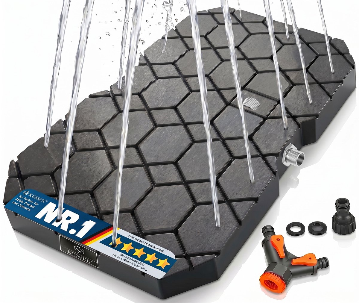 KESSER® Geo Bodemdouche - Tuindouche met 3 waterstanden - Bediening via voetwiel - Antraciet