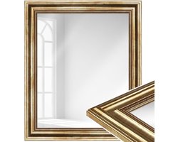 WANDStyle spiegel 50x60 cm gemaakt van hout, grote zilveren wandspiegel