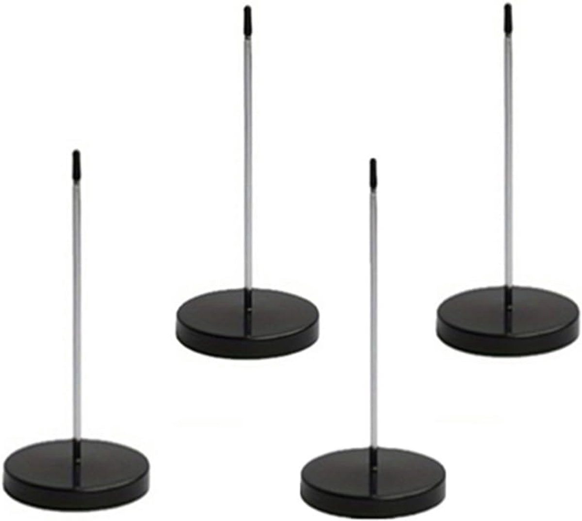 4 stuks kwitantiespikes, kwitantiehouders, papieren puntenhouder met ronde basis, voor restaurant, keuken, kantoor, memohouder van papier, memohouder, kwitantiehouder met kant, factuurvork