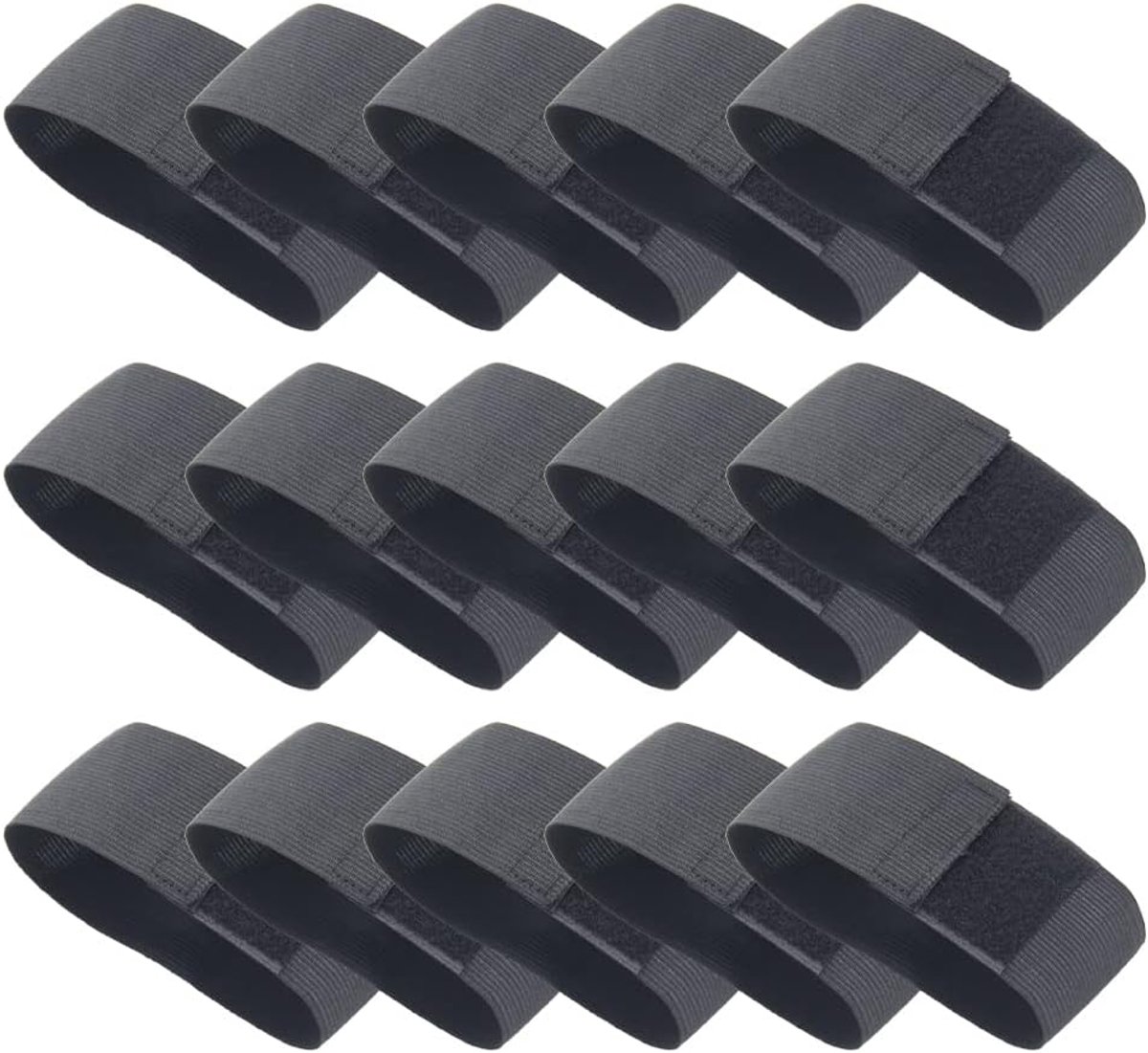 SnelShoppen - Elastische Zwarte Rouw Armband voor Begrafenis, Respect en Herinnering - 15 Stuks - 5x6CM - Ideaal voor Voetbal en Basketbal