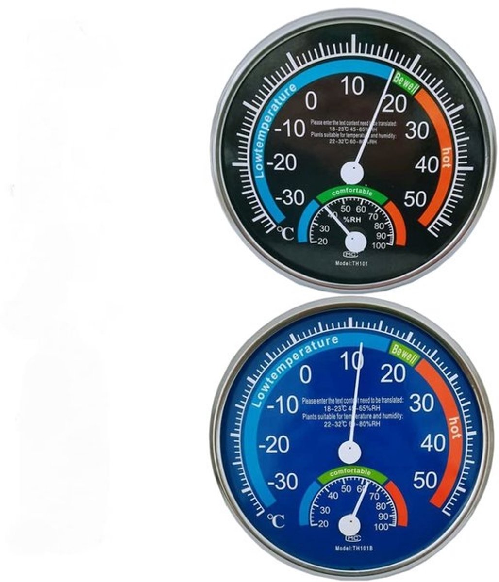 2 stuks analoge binnen-thermometers en hygrometers - Voor klimaatcontrole