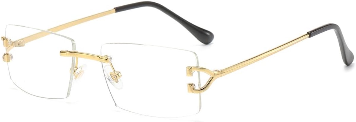 Zonnebril Rimless - Trendy Metalen Glas - Voor Vrouwen en Mannen - Perfect voor Selfies - ShopVlot