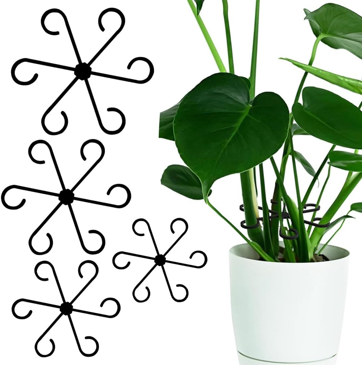 4 stuks klimhulpen voor klimplanten, vaste plantenhouders, bloemen, rozen, steunen voor kamerplanten, vaste planten en bloemen