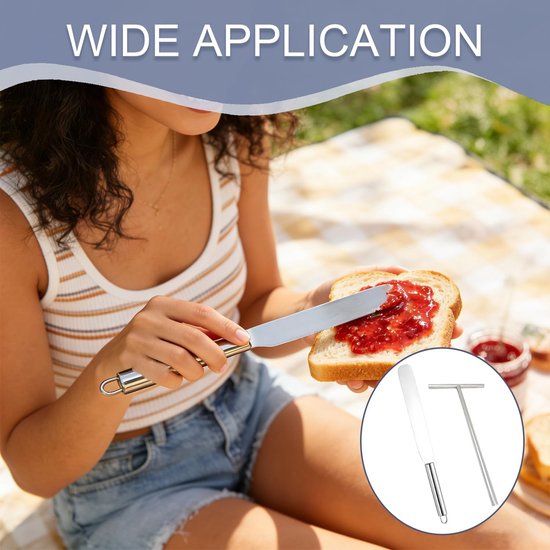 2 stuks pannenkoekenverdeler, pannenkoekenmaker, accessoires, spatel, roestvrij staal, T-vorm, deegverdeler en spatel, spatel, deegverdeler, koken, bakgereedschap, spreider, keukenhulp voor thuis — afbeelding 3
