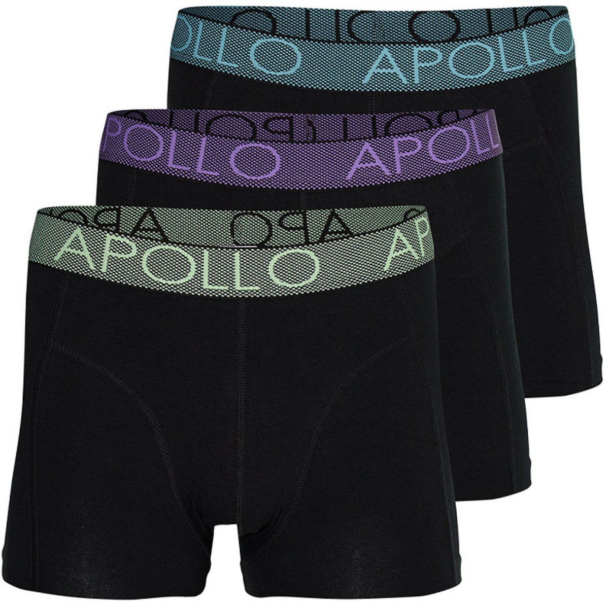 Apollo Boxershorts Heren Multi Black 3-pack-M