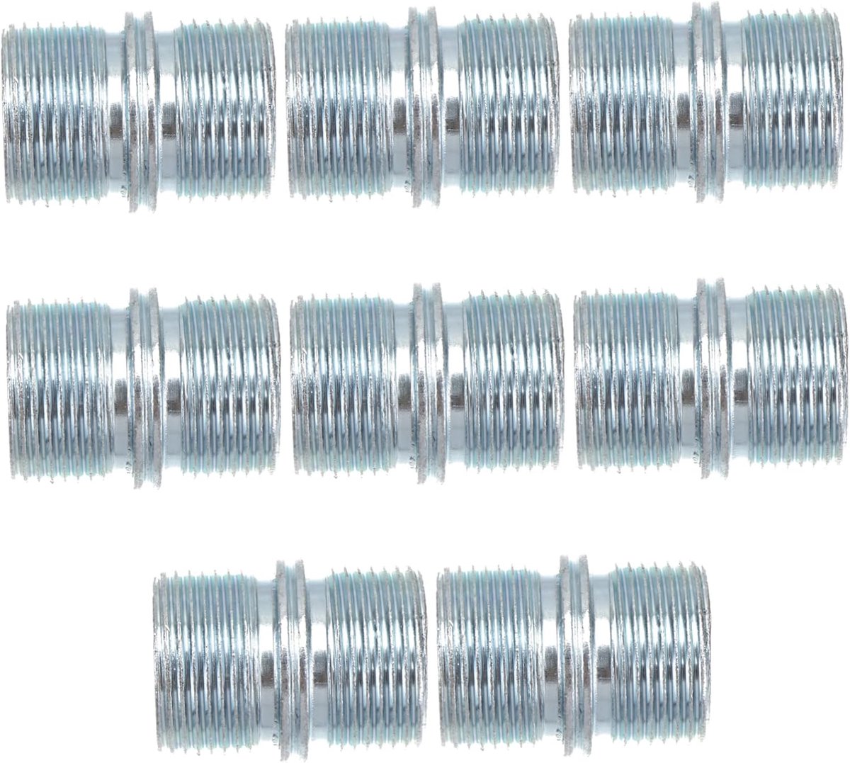 8 Stuks Metalen Draadrek Verbindingsmoer Diameter Dubbele Schroefdraad Connector voor Stevige Draadplanken Stabiele Rekverbinding zonder Gereedschap Geschikt voor Opslagrekken