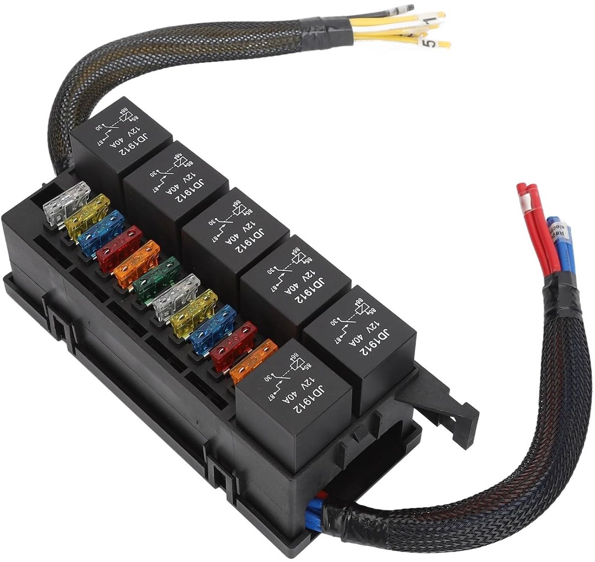 Relay Box, IP65 Waterproof Z Bracket Design Fuse Relay Box Wide Application 6 Pieces Car Relay - ShopVlot