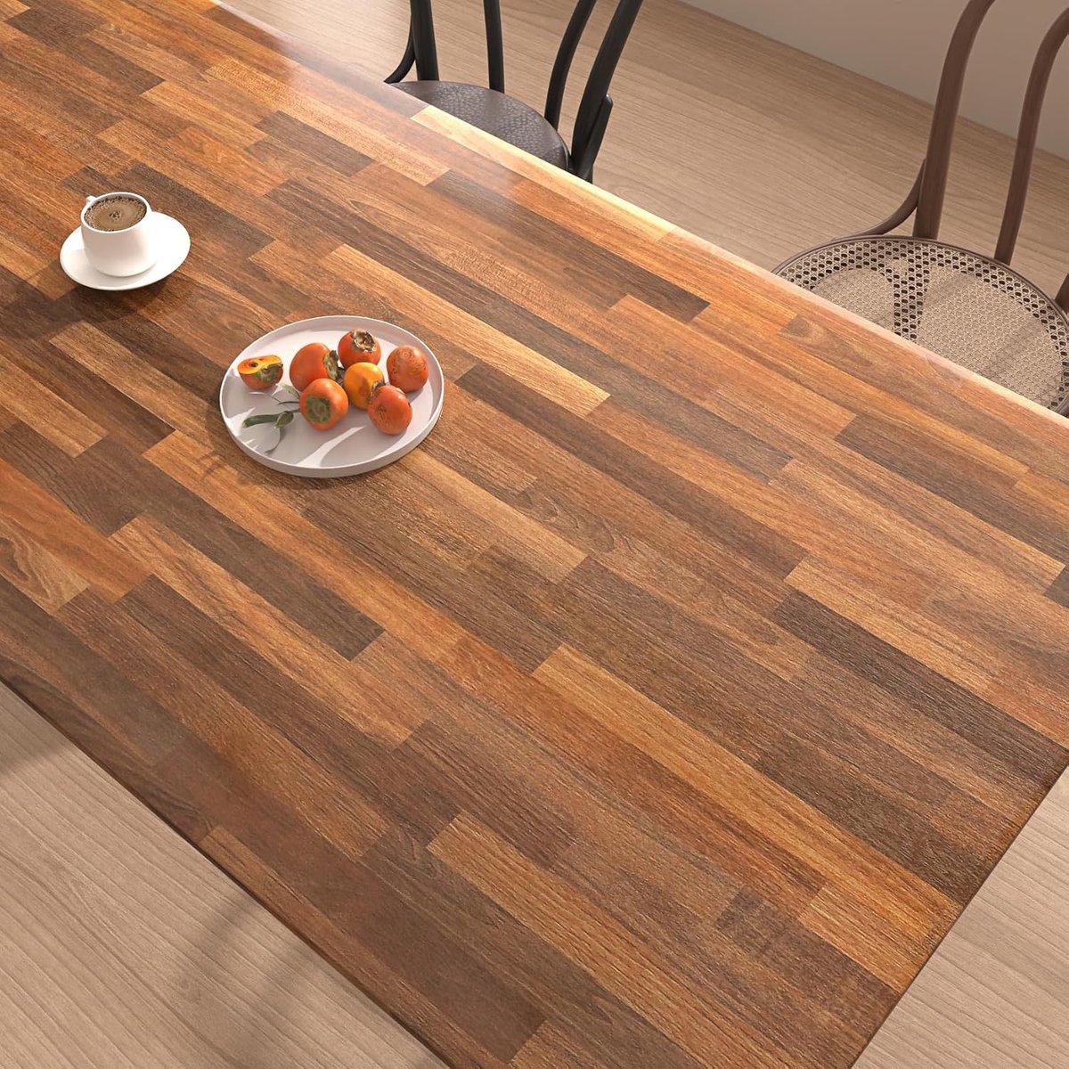 LaCheery Adhesive Film for Furniture Wood Look Dark Kitchen Film Self-Adhesive Worktop 40 cm x 200 cm Furniture Film - ShopVlot