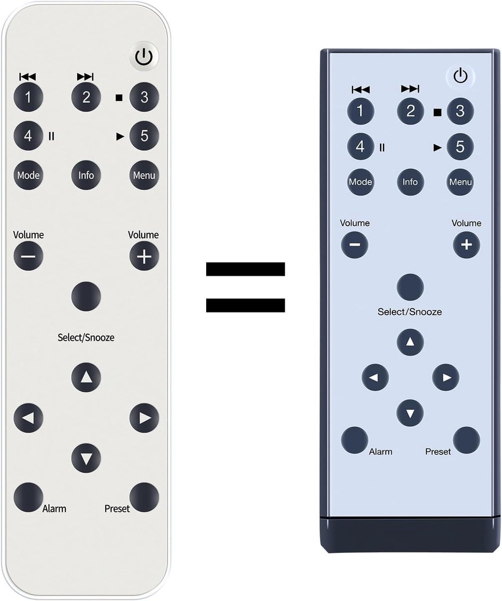 Replacement remote control for Roberts Stream 93i DAB Radio - ShopVlot