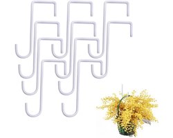 Set of 10 Vinyl Hedging Hacks, (5.5 x 15cm) Patio Hangers Coated Steel Fence Hangers, for Hanging Planters, Bird - ShopVlot