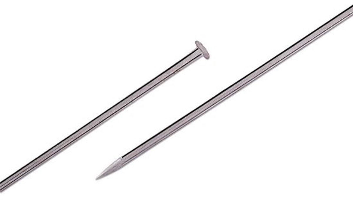 500 g rechte stalen spelden - 6 x 30 mm - zilverkleurig voor naaien en handwerken