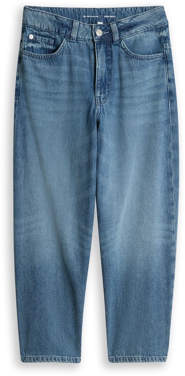 Tom Tailor - Super baggy fit jeans - Maat 170 - mid stone wash denim