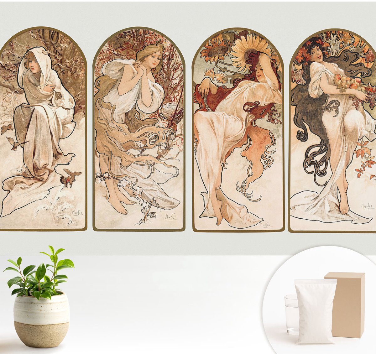 Wallfluent Fotobehang - Bruin Vliesbehang - 104x70 cm - Poriën Van Vrouwen Muurschildering - Gang behang Deel - Fotobehang Vlies - Slaapkamer behang