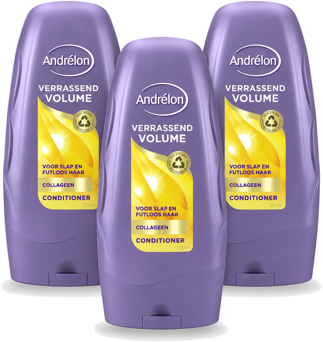 3 x Andrélon - Verrassend Volume - Conditioner - Luchtig & Vol Haar - 250 ml - Bulkverpakking - 3 stuks