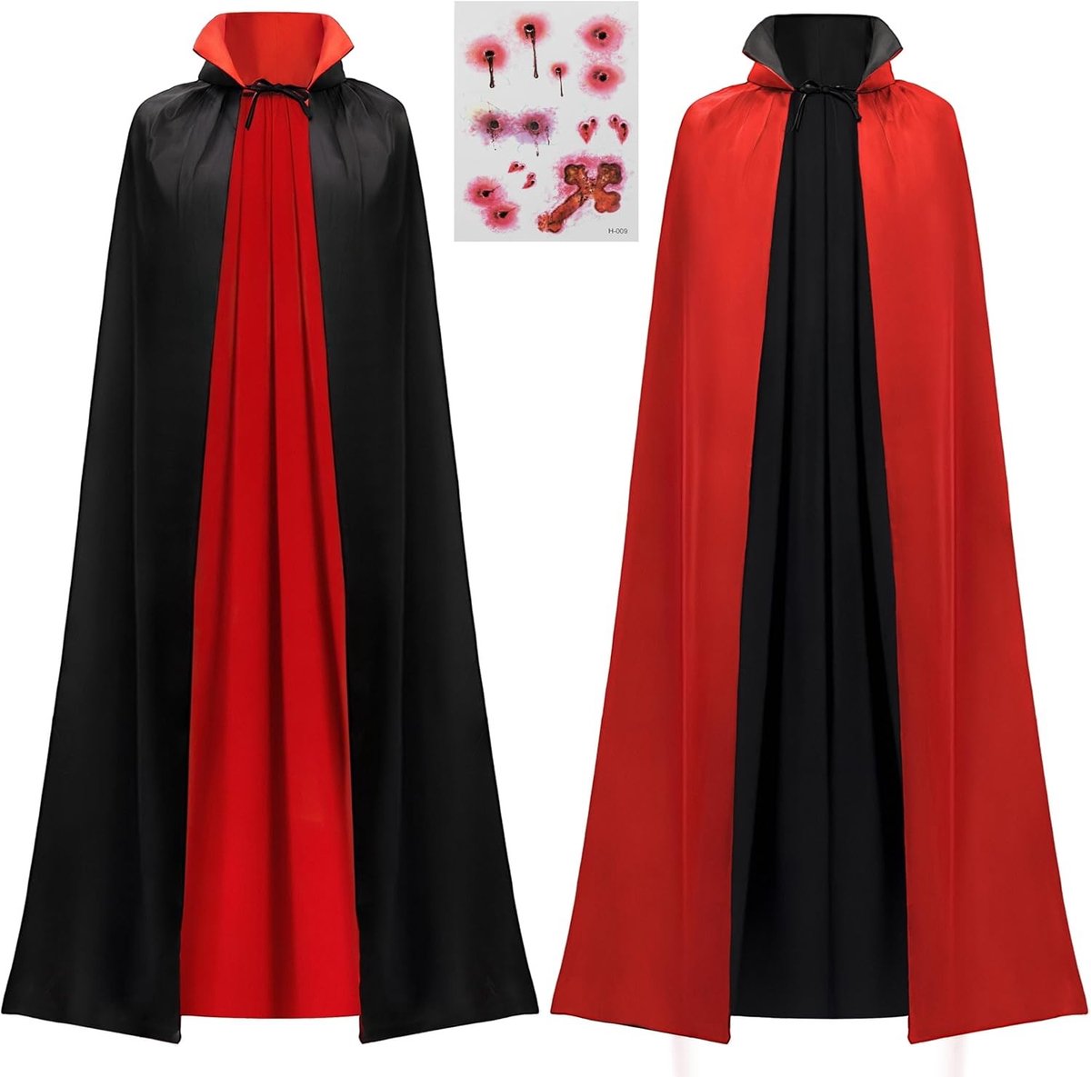 Volwassen en Kinderen Unisex Vampier Kostuum Accessoires voor Halloween met Vampier Cape voor Dracula Thema Feest