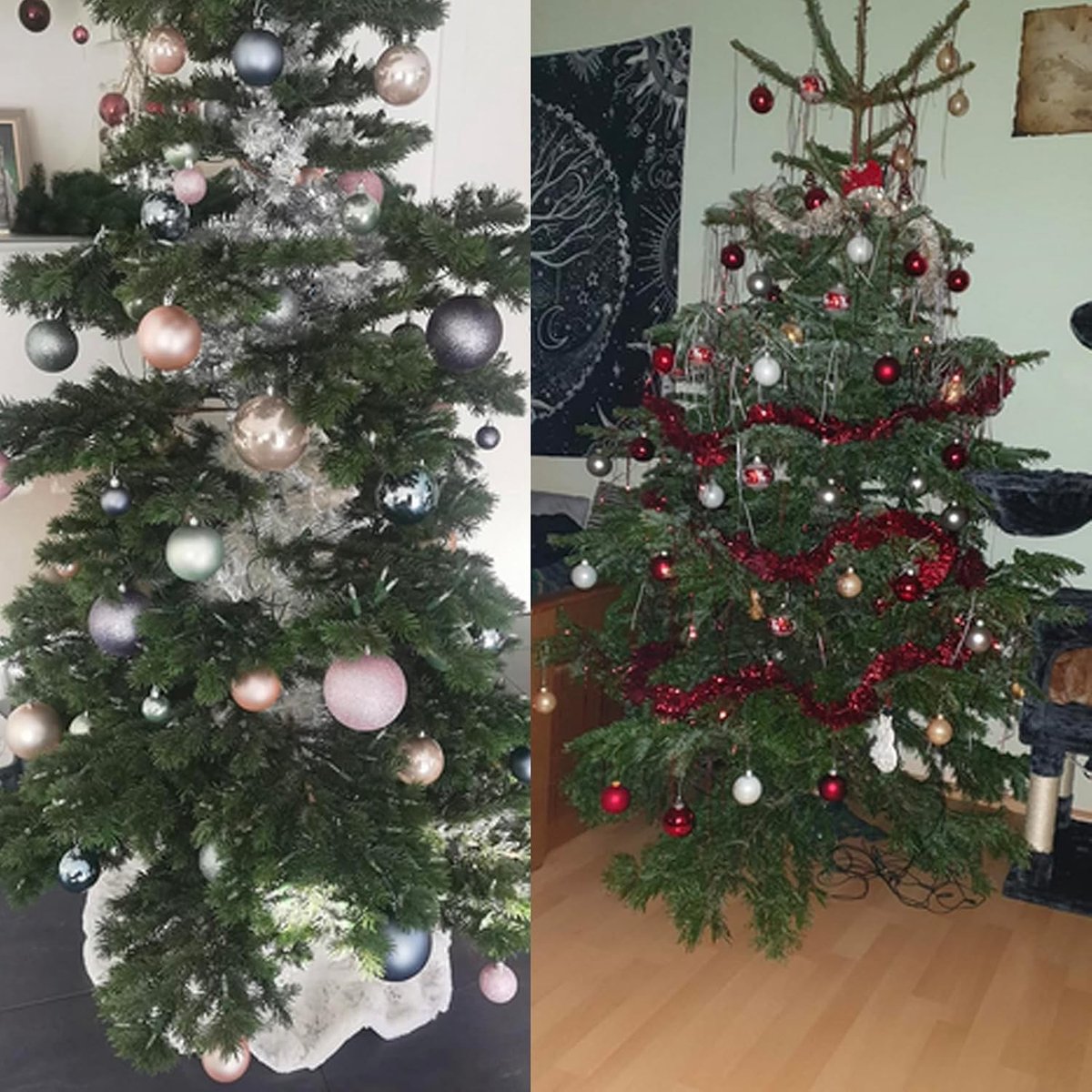 6 Stuks Lametta Slingers voor Kerstmis - Glanzende Decoratie voor de Kerstboom, Feestelijke Versiering en Kerstdecoratie in Zilver – foto 3