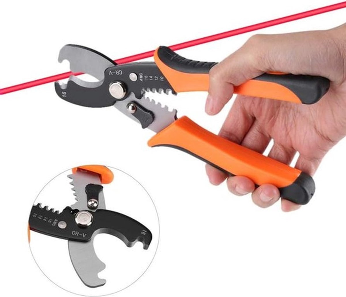 Stripper Tool voor Draad en Kabel 17,5 cm - Multifunctioneel, Elektriciens, Draad Strippen Snijder