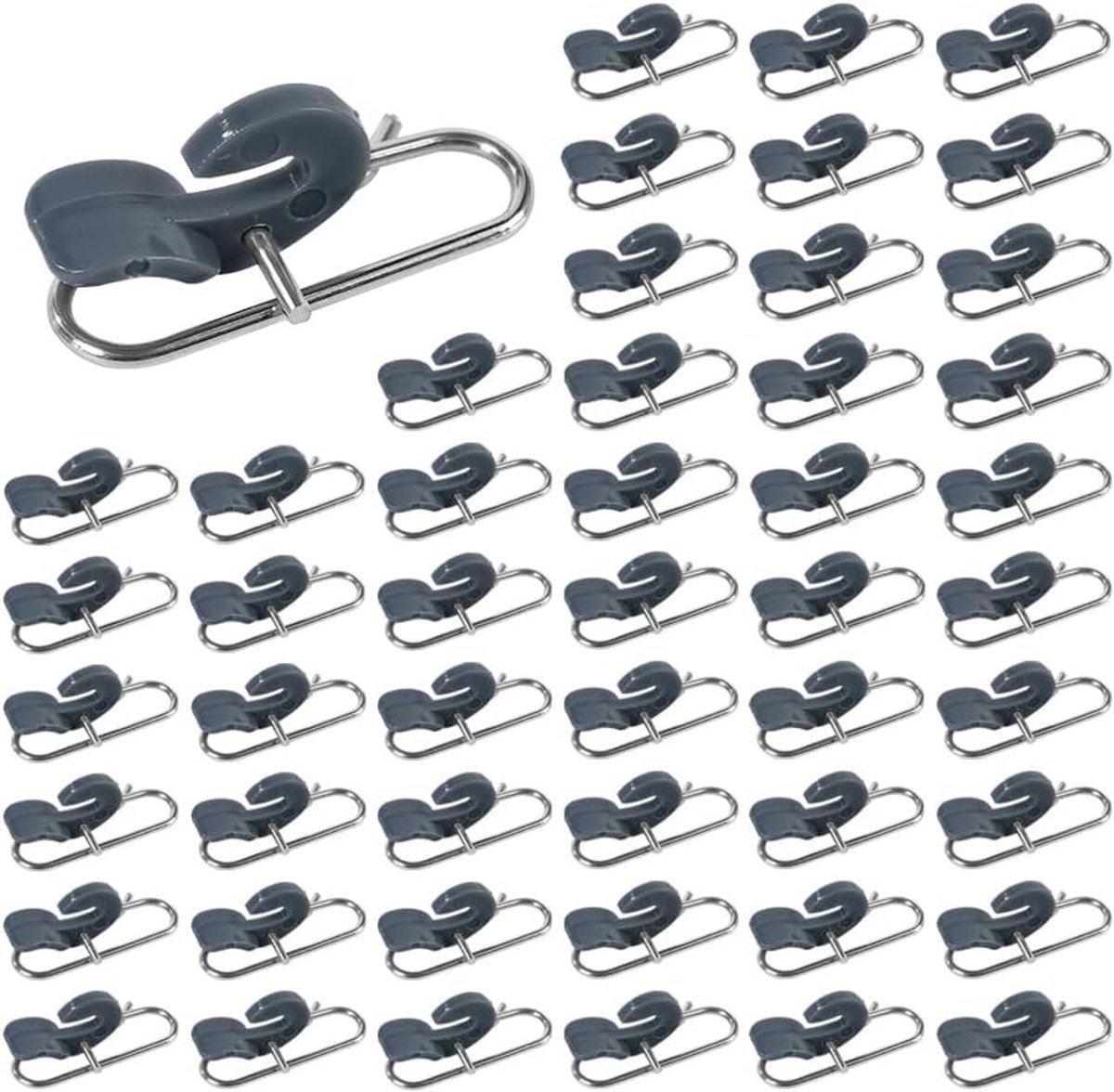 50 Stuks Visgerei Impact Clips van RVS voor Zoet- en Zoutwater Vissen - Bait Clips voor Effectieve Aasbevestiging