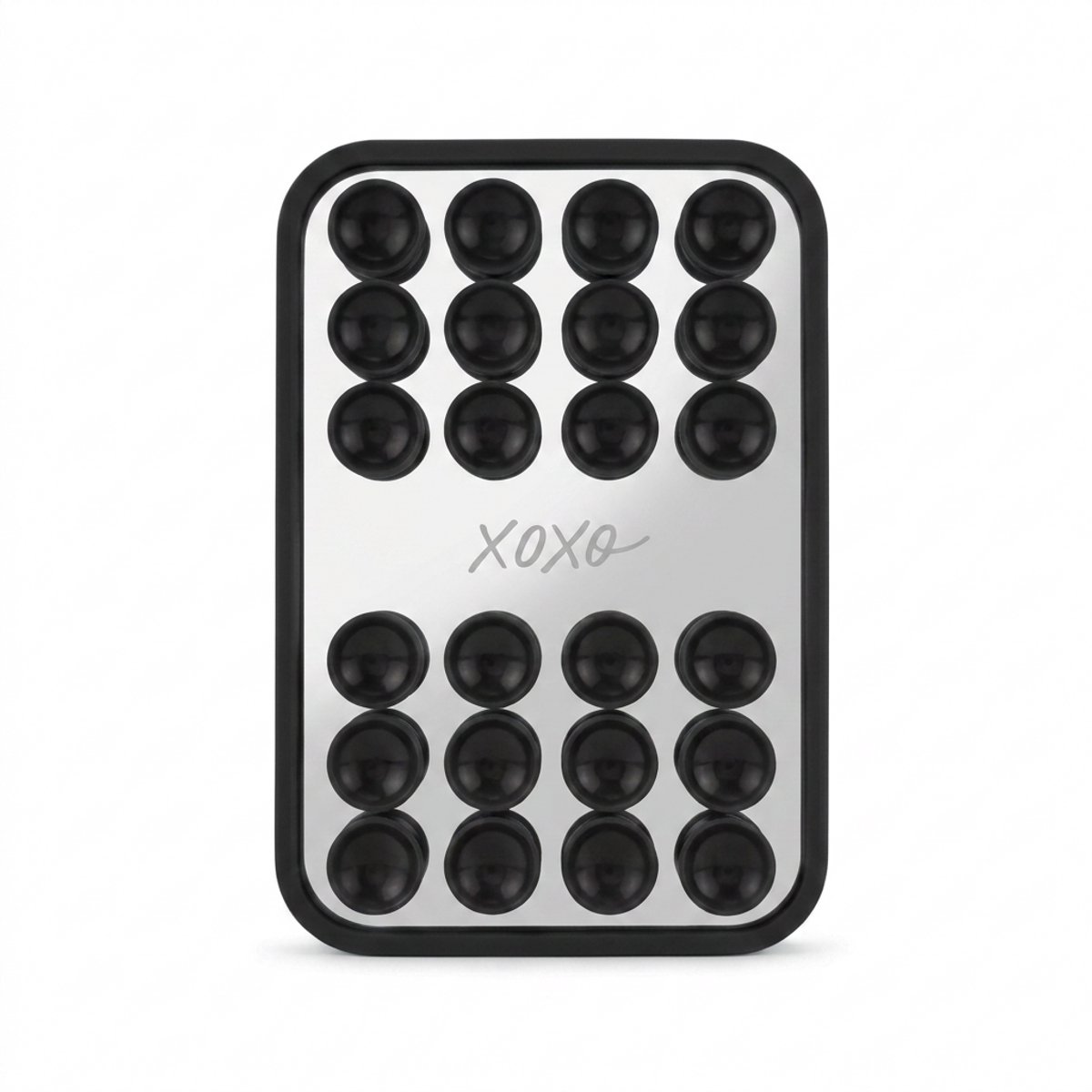 xoxo Wildhearts telefoonsticker - Stick On Me Mirror - Black - Selfiesticker Tiktok - Zuignap telefoonhoes telefoon sticker - Sticky sticker - Spiegel - Mirror - Telefoonhouder - Vierkant - Zwart