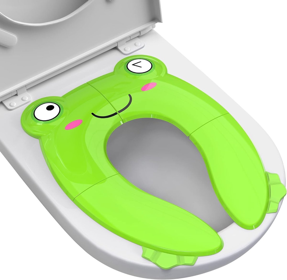Opvouwbaar potje - Groen - Draagbaar Toiletbrilzitje met Spatbescherming - Voor Peuters en Kinderen