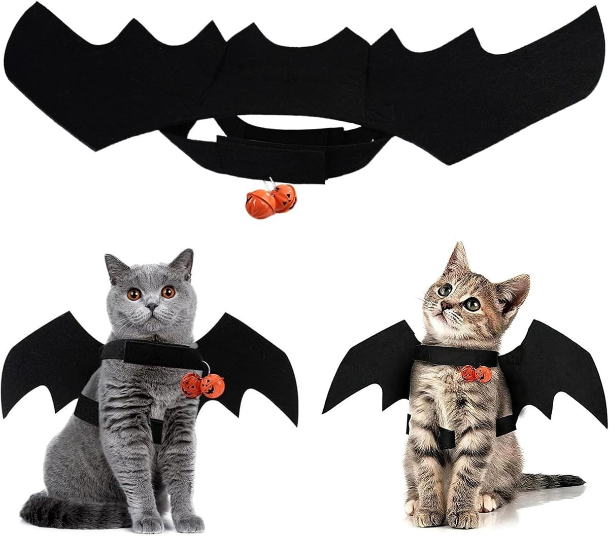 Creatief Halloween kostuum voor katten met vleugels - Schattige bat wings voor huisdieren