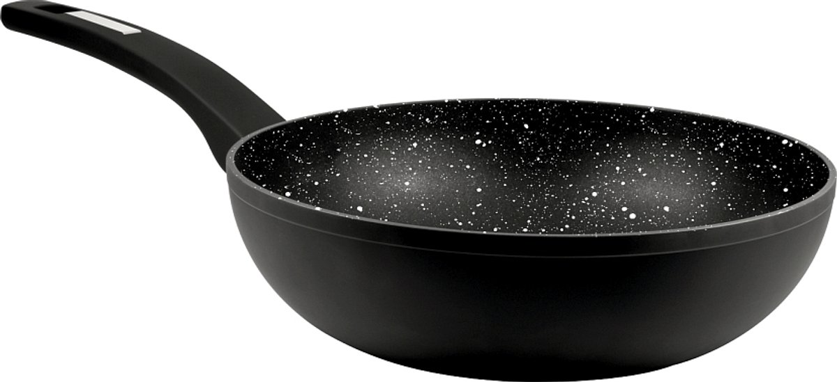 Wokpan met marmeren afwerking Marburg 28 cm