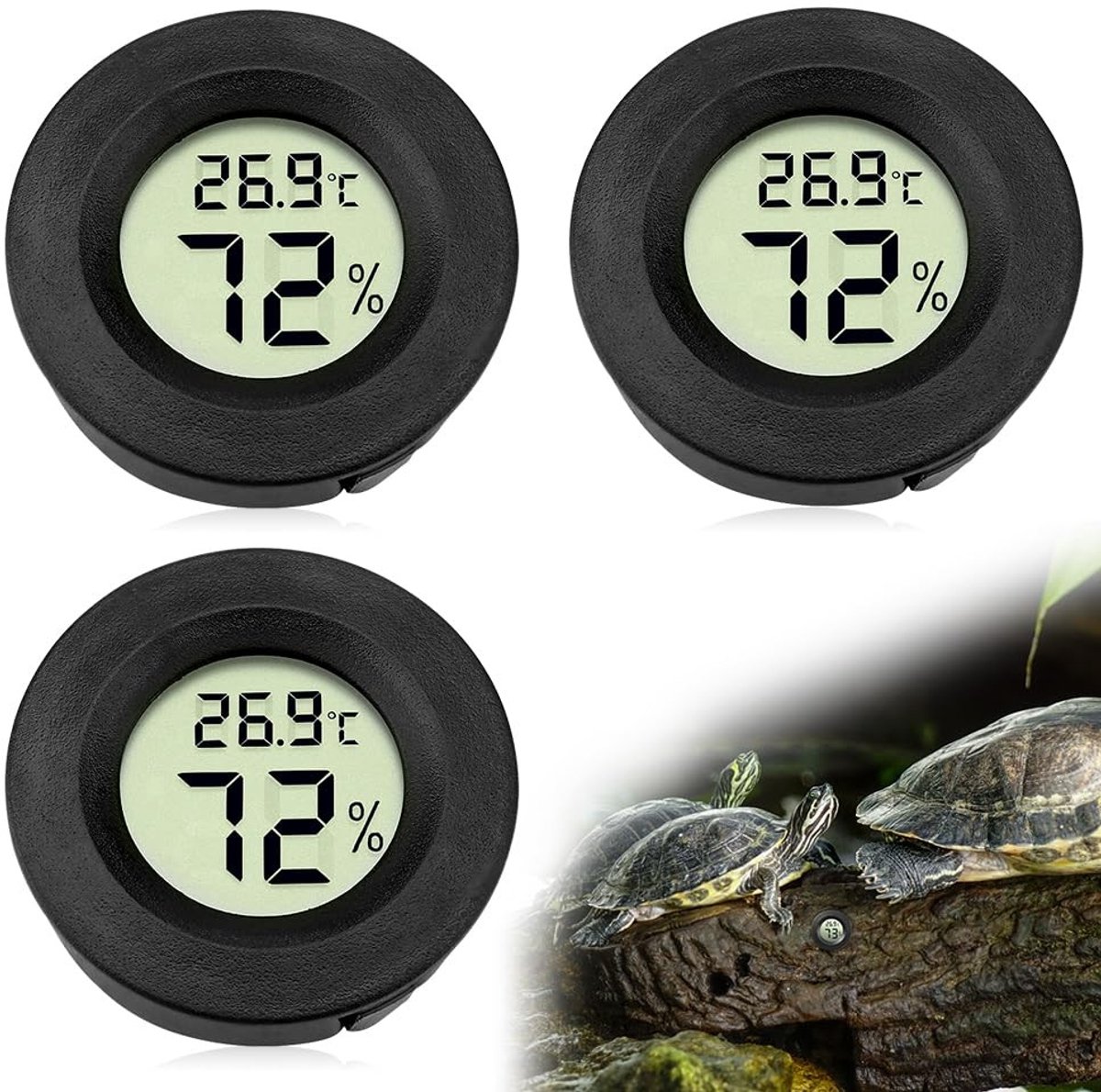 Digitale Hygrometer en Thermometer met Mini LCD Display voor Vochtigheidsmeting in Humidors, Kassen en Kelders