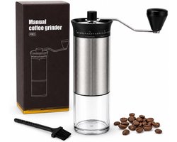 LOVHAUS Handmatige RVS Koffiemolen met 56 Maalstanden en Keramisch Maalwerk - 30 g