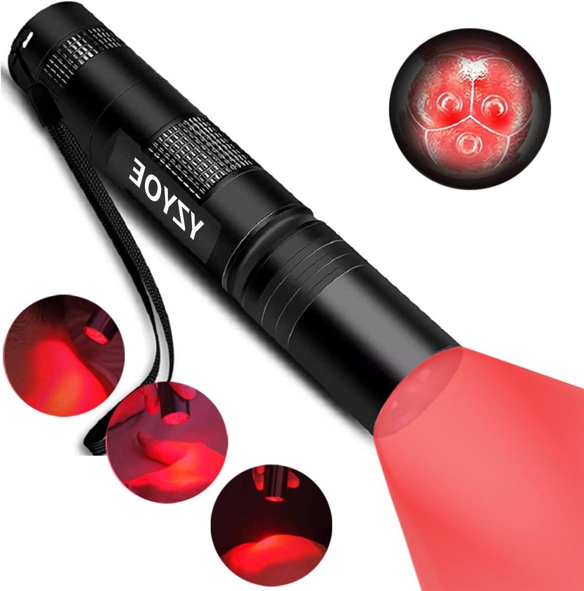 Rood Licht Therapie - Spierpijn Verlichting - Gezichtsbehandelingen - Drie Golflengten - 4.2 Inch - Rood