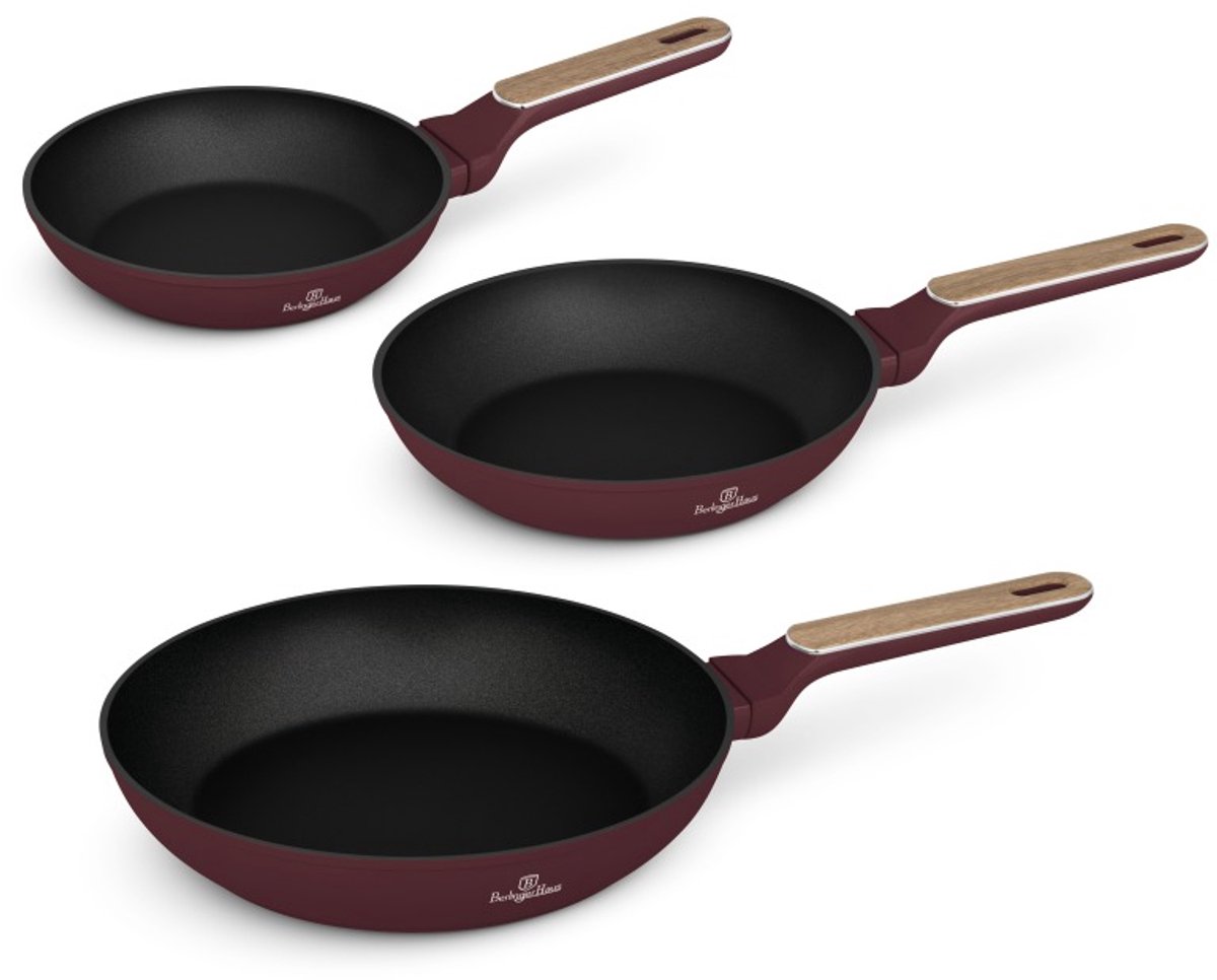 Set van 3 pannen met titaniumcoating uit de Leonardo Nordic Collection