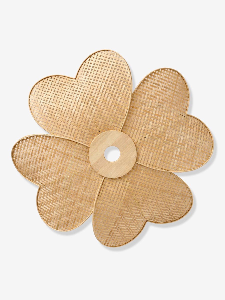 Vertbaudet Lampenkap voor hanglamp met bloem van gevlochten bamboe
