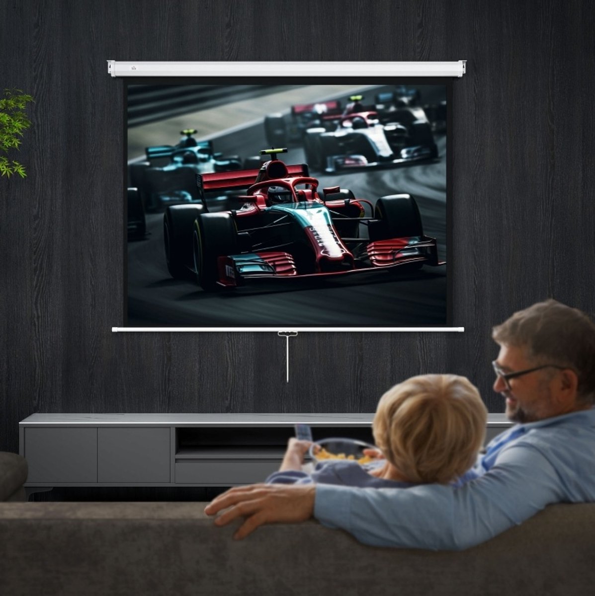 MODFU - Beamer Scherm - Hoogte Verstelbaar - 84 Inch - 4:3 - Wit