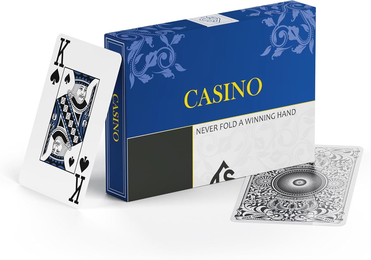 Poker & Blackjack Kaarten Set - Kunststof - 63 x 88 mm - Waterbestendige Speelkaarten - Voor Thuis en Toernooien