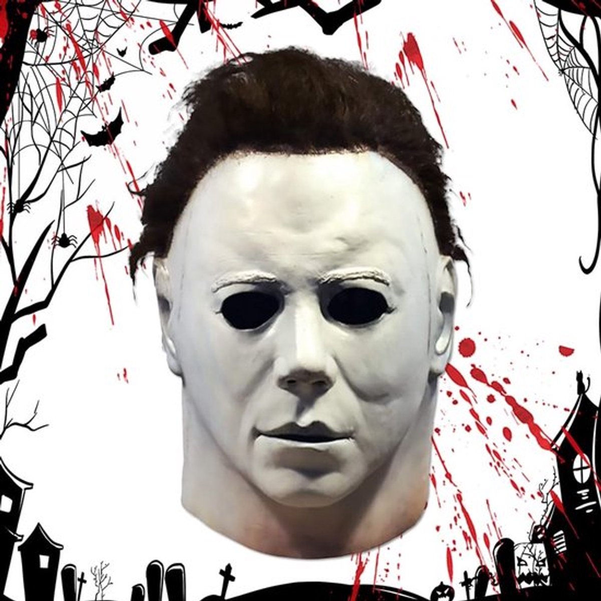 Allecto - Halloween Masker - Cosplay Prop - Volledig Hoofd - Latex - Met Haar