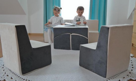 Verder praktijk Metalen lijn Zachte Foam meubels borduurwerk set: 2xbank + Bank voor kinderen,  comfortabel,... | bol.com