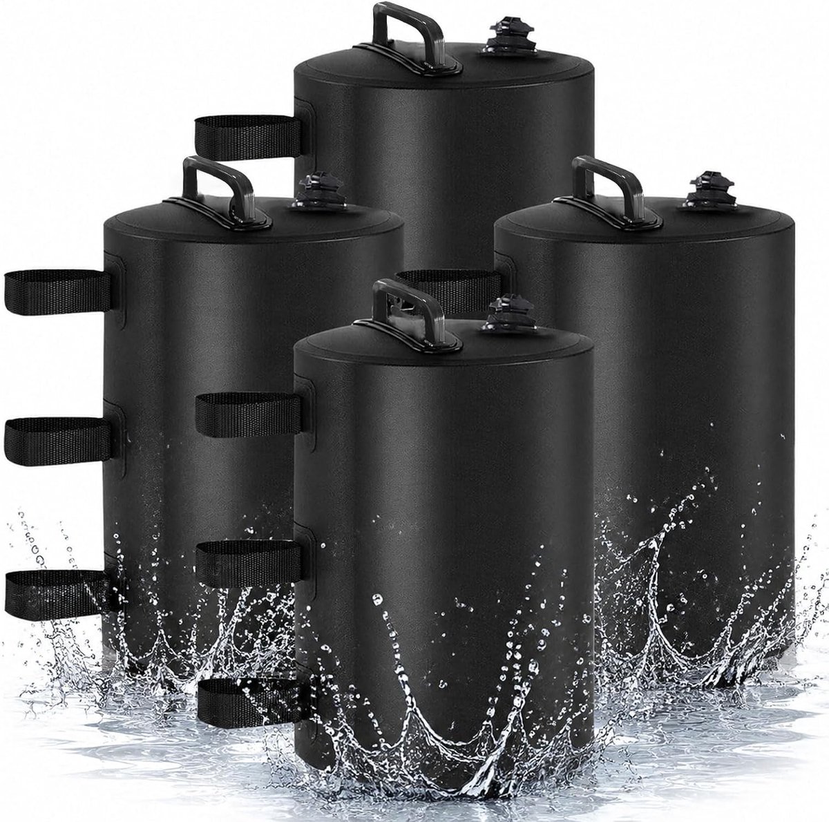 Set van 4 watergewichten 30 kg voor pop-up tenten, winddichte bevestiging voor paviljoenen, herbruikbare en draagbare gewichten voor tuintenten en feesttenten