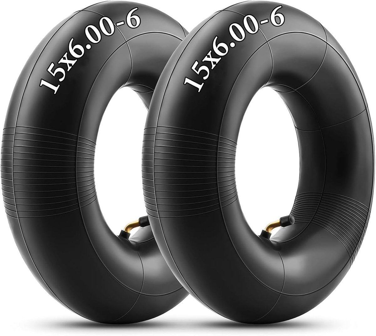 Kruiwagenband - Zwart - 15 x 6.00-6 - Rubber Binnenband - Voor Kruiwagen en Tuingereedschap