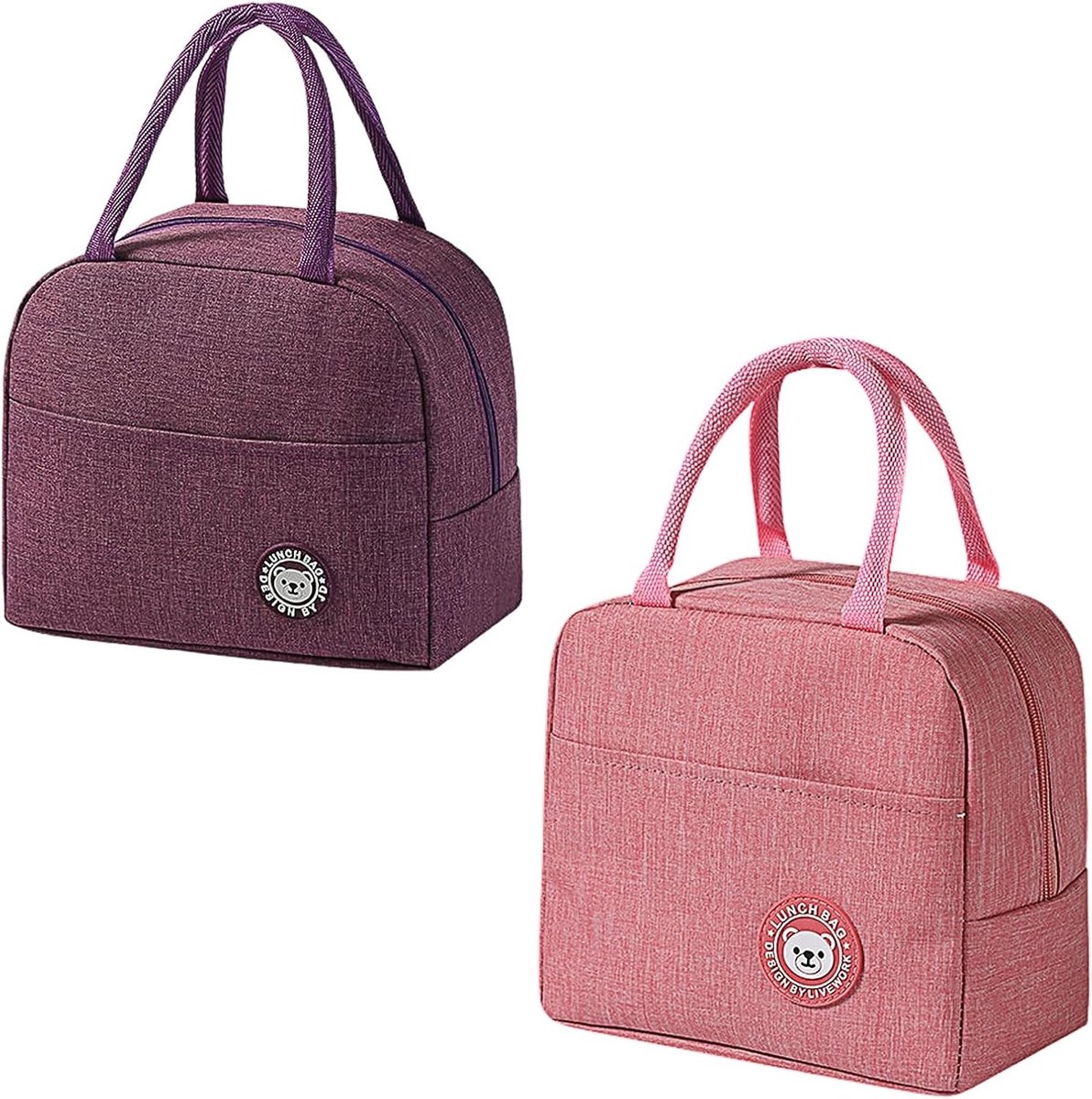 2-Pack Koelboxen 6.2L - Dubbel Laags, Dikke Lunchtas, Vouwbaar voor Picknicks, Kantoor en School