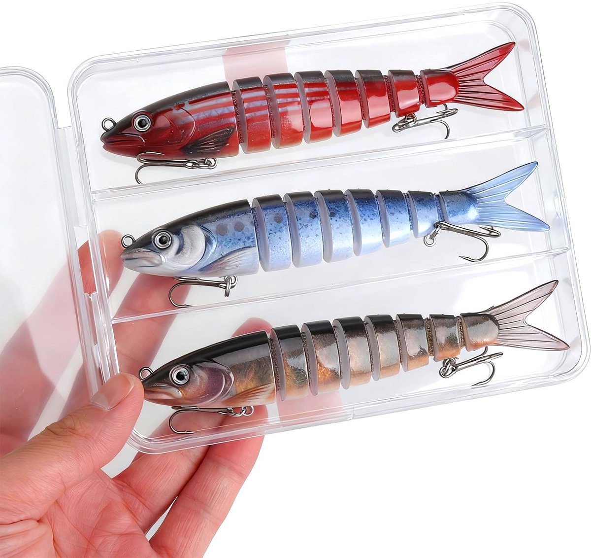 Gummivissen Kunstaas Set - Met opbergdoos - Voor snoek, baars, snoekbaars, zoet- en zoutwater - 3 stuks