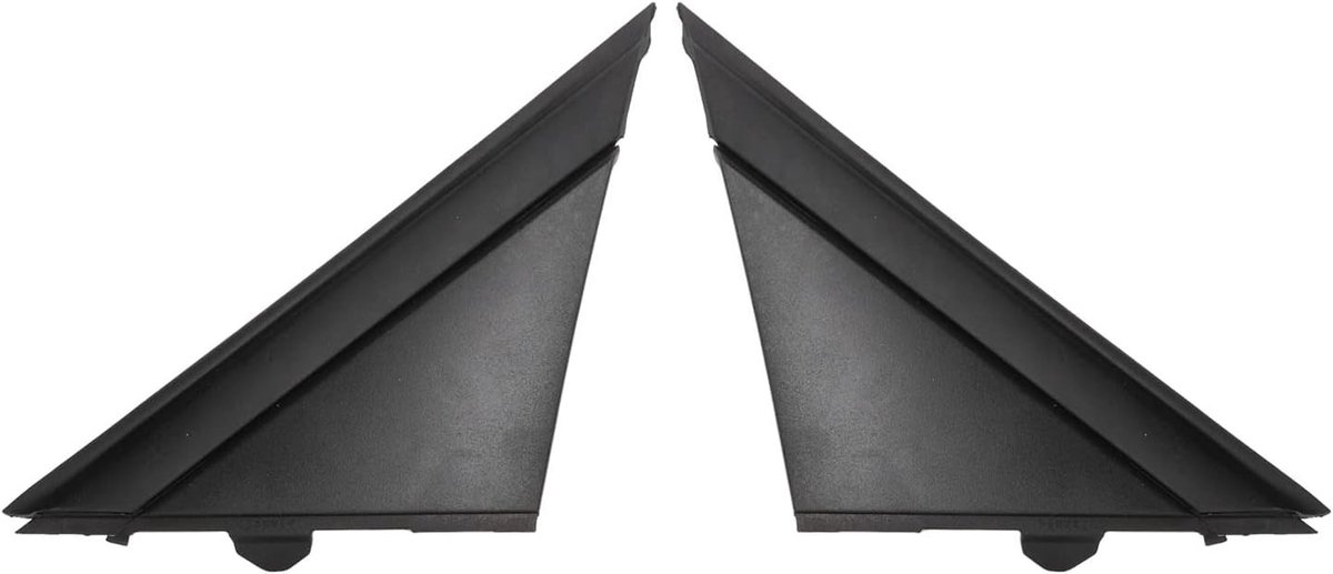 Set van Hoofdspiegeldriehoek Covers (Links en Rechts) - Matte Zwarte Vervangingsafwerking voor 500 (2012–2017) met Perfecte Pasvorm en Duurzaam Materiaal